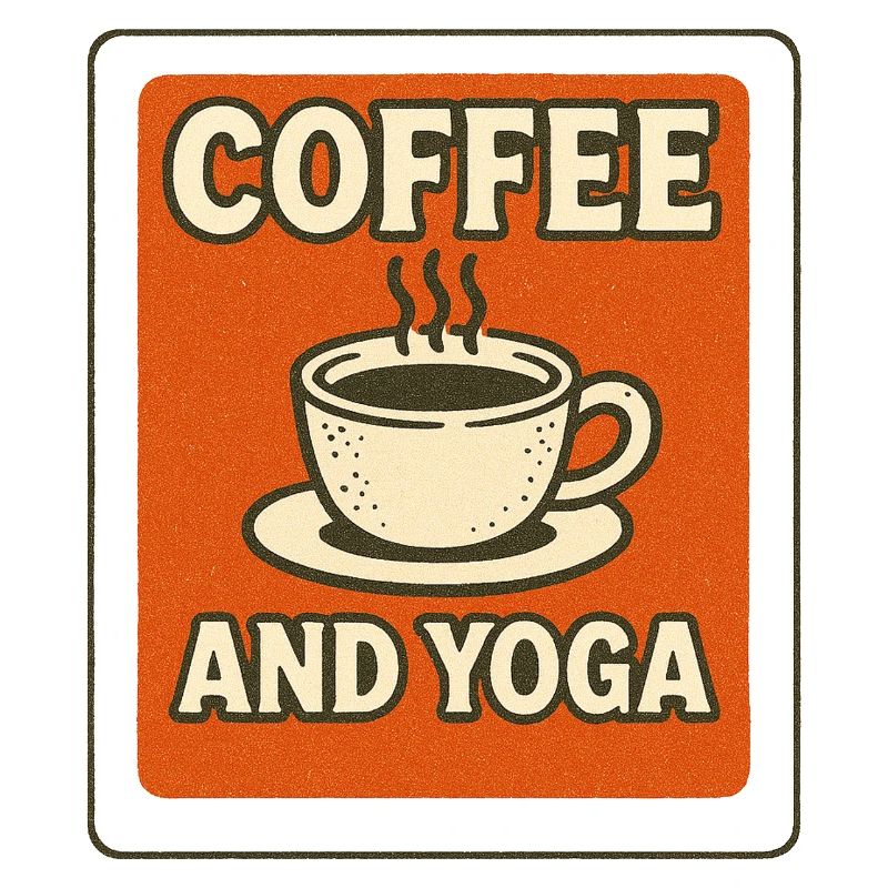 Café et Yoga Retro Tee