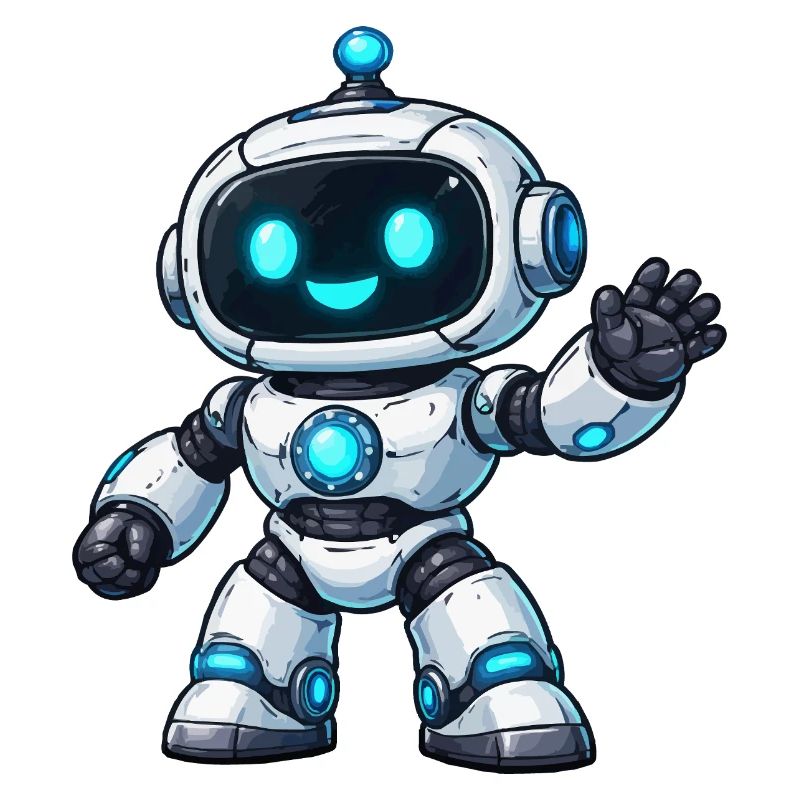Salutation du Petit Robot Néon
