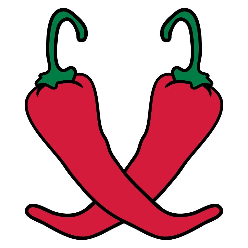 2 piments Chili chaud chaud