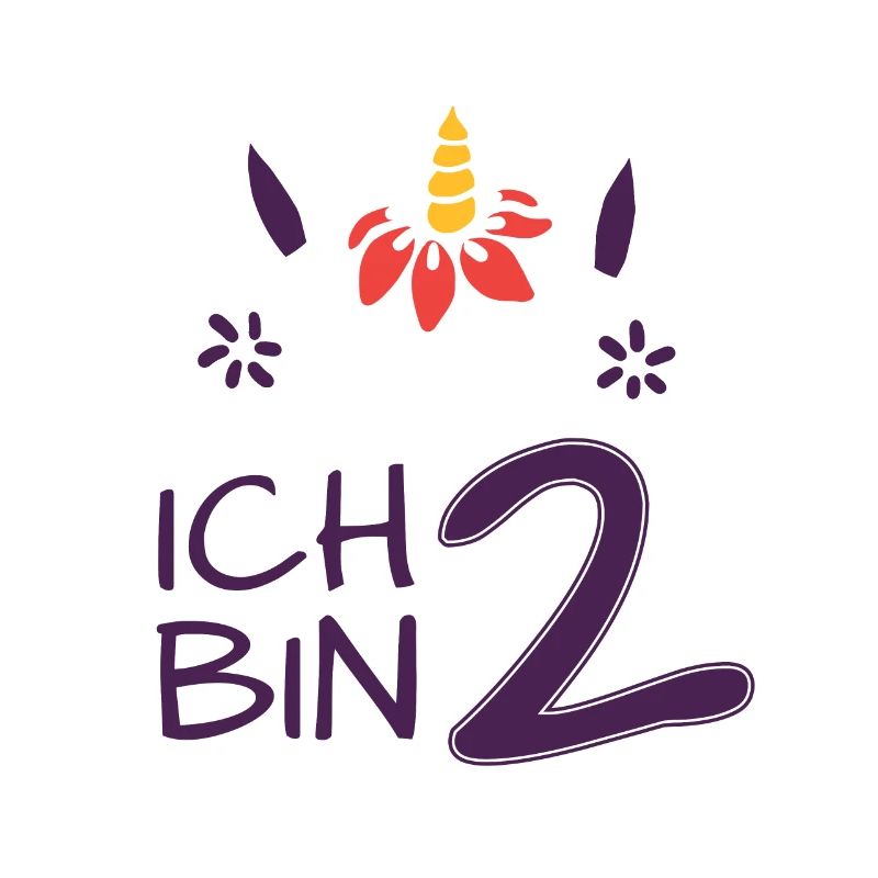 ich bin 2 - Einhorn - Geburtstag - Mädchen