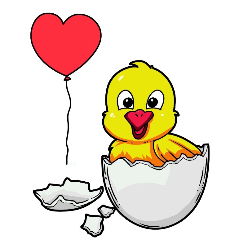 Eggshell Chick Easter Birth Baby Children Egg