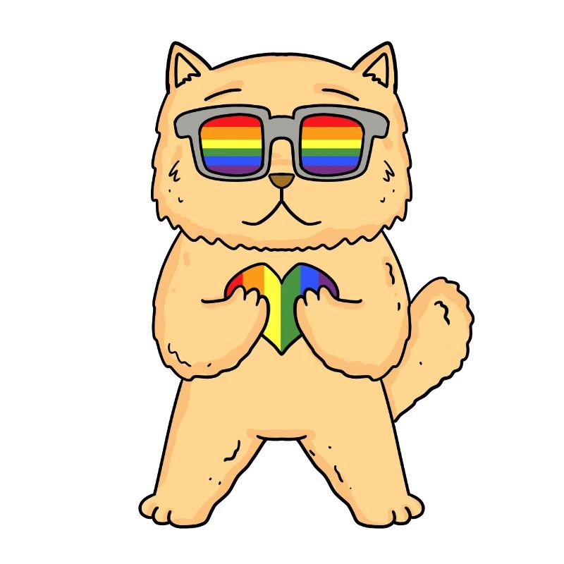CHAT LGBT Chat Persan Arc-en-ciel
