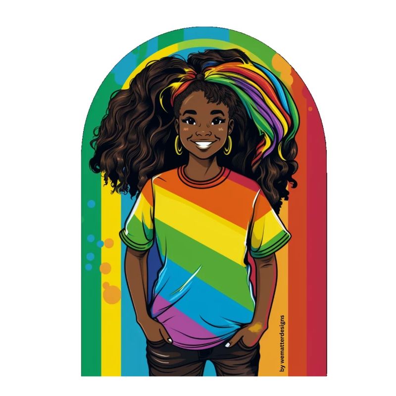 Lebendige Regenbogen-Porträtkunst