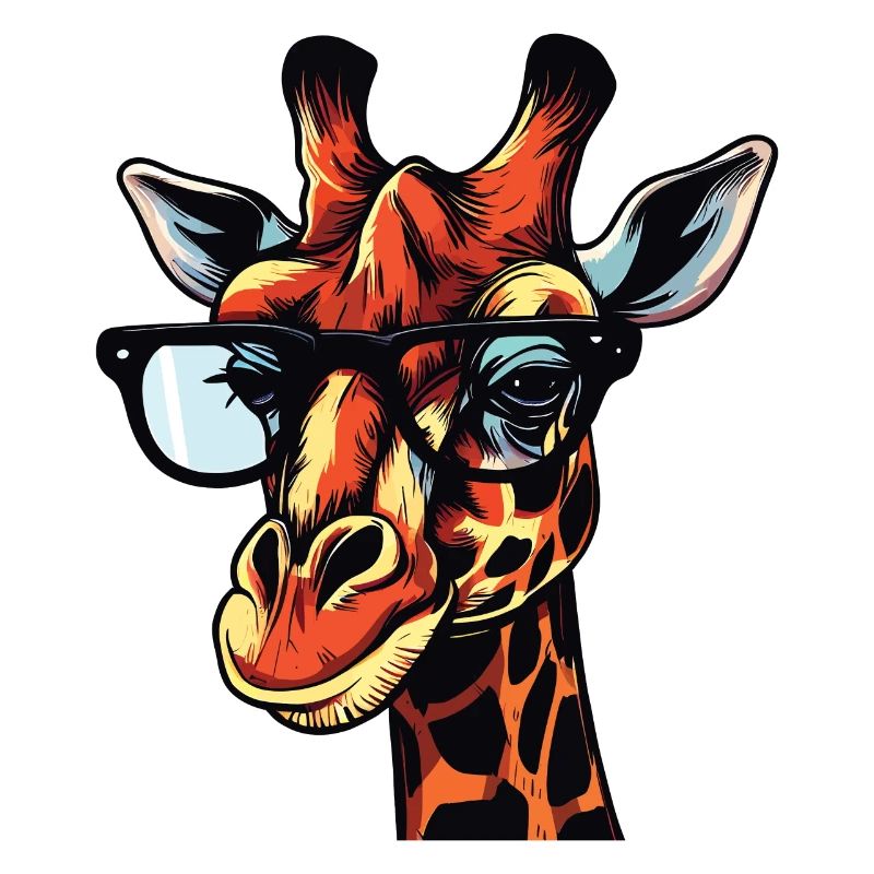 Cartoon Comic Giraffe Design