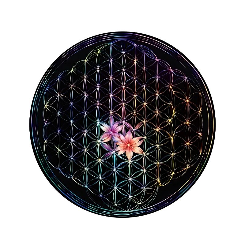 Regenbogen Lebensblume Design