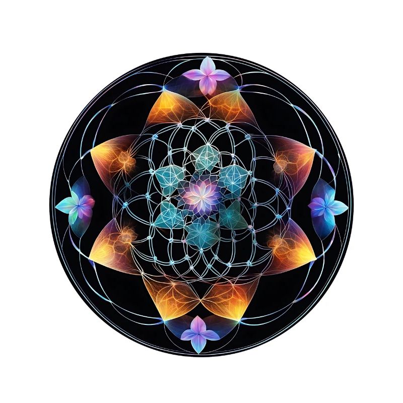 Leuchtendes Mandala NetzGeometrie