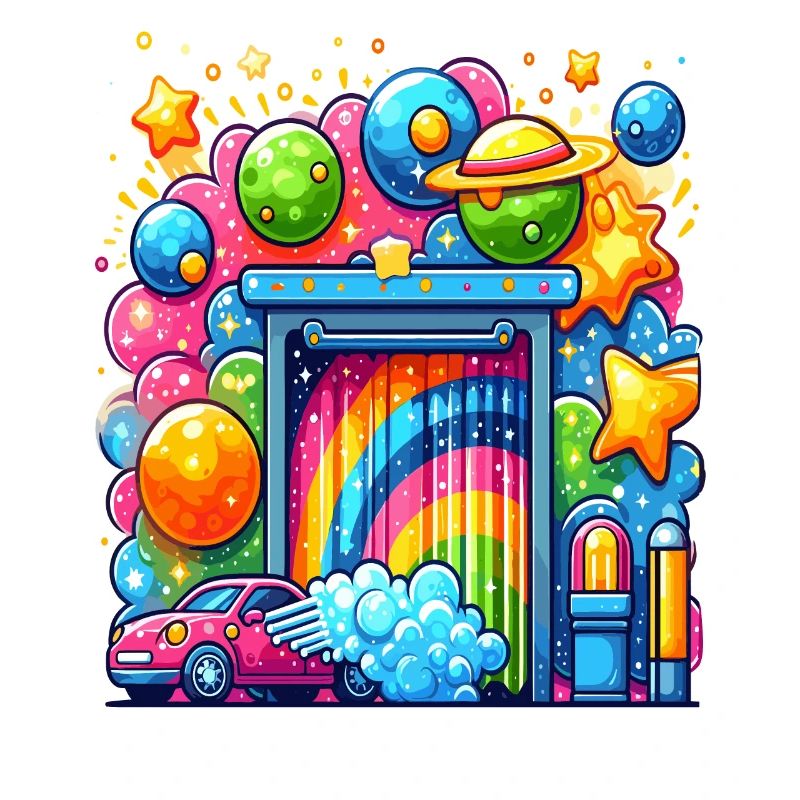 Regenbogen Autowaschanlage