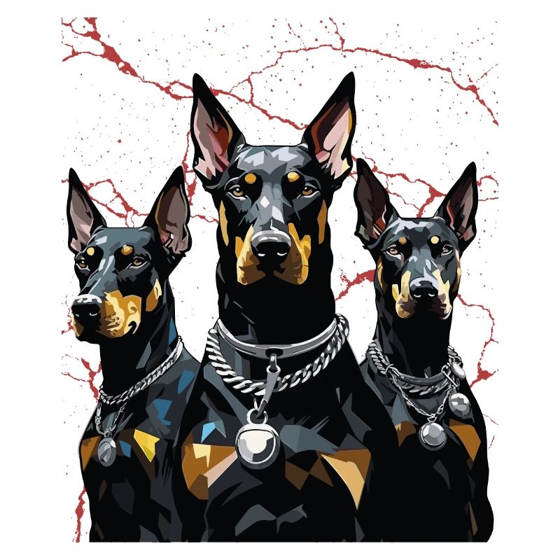 Dreifache Dobermann Geometrie