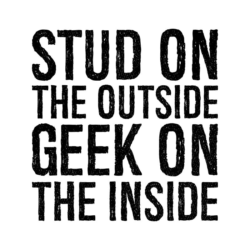 Ohrstecker außen, Geek auf der Innenseite