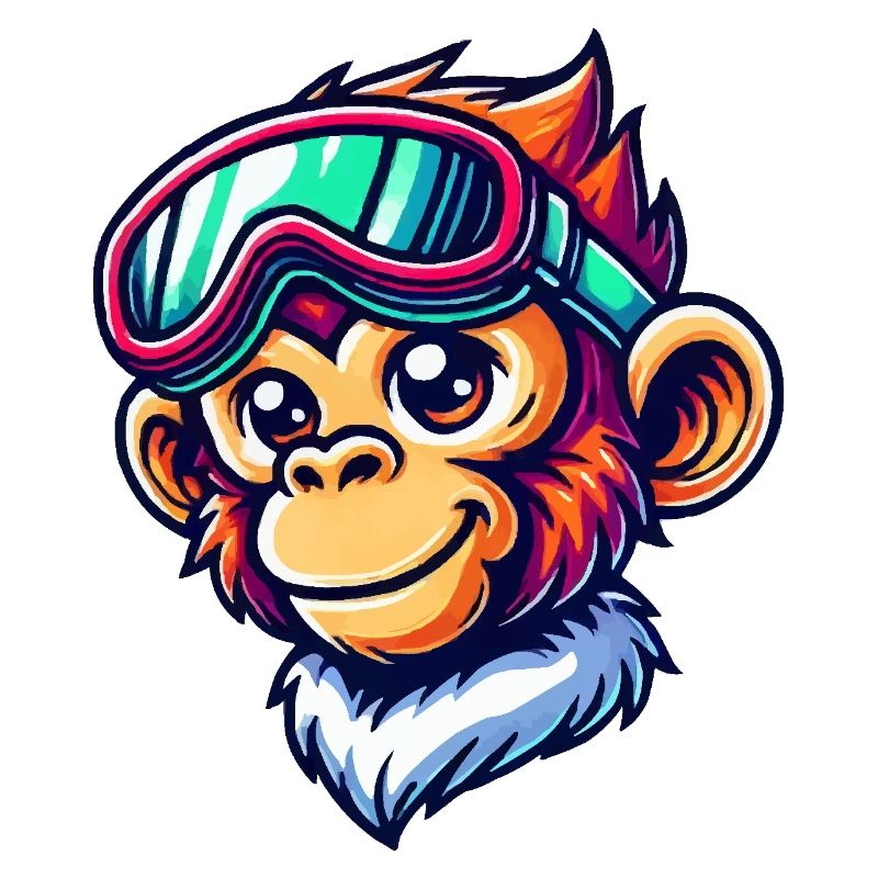 Affe Skibrille Comic