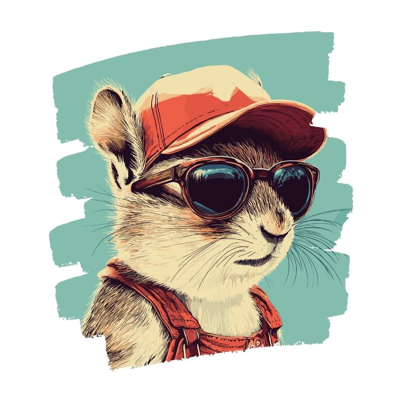 Streifenhörnchen Retro