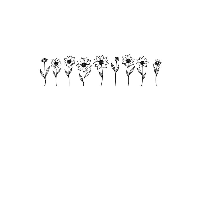 Rangée florale minimaliste