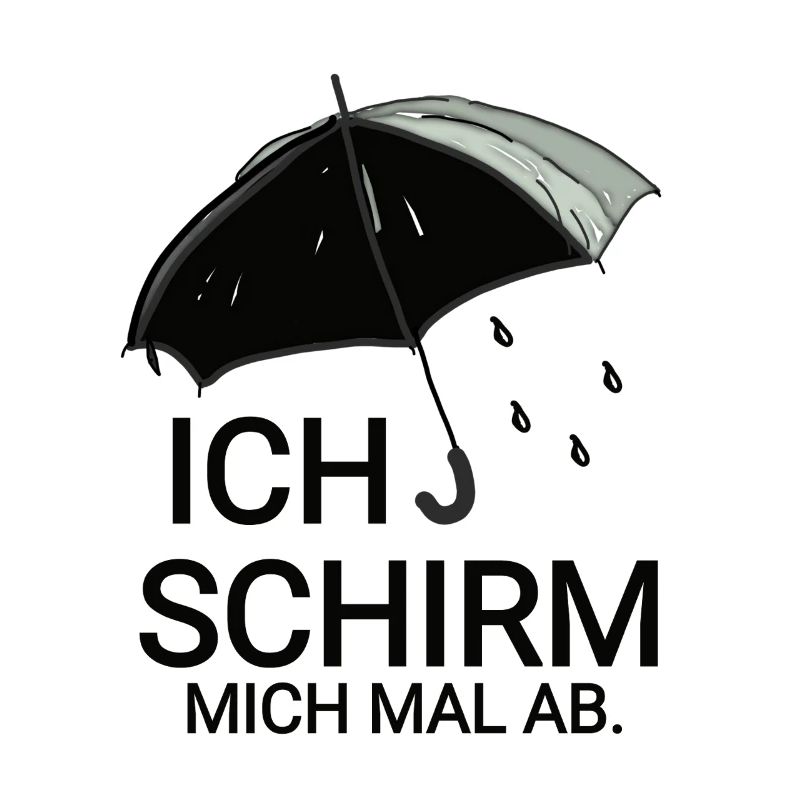 lustiger Regenschirm Slogan