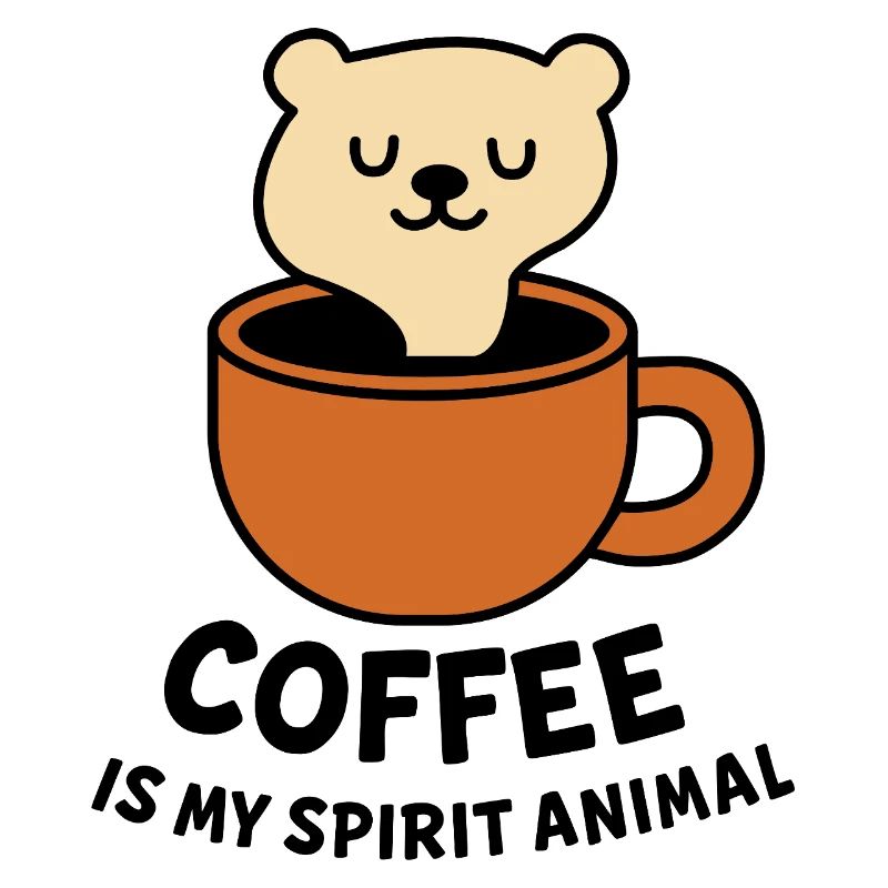 Bär in Kaffeetasse
