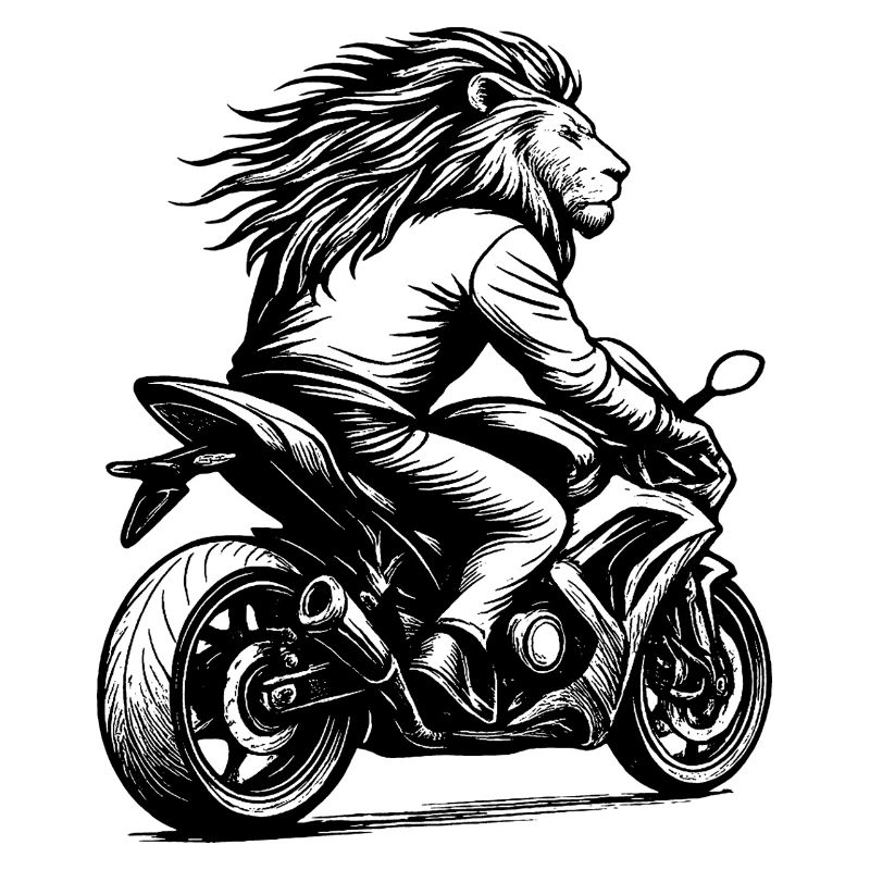 Lio as a biker