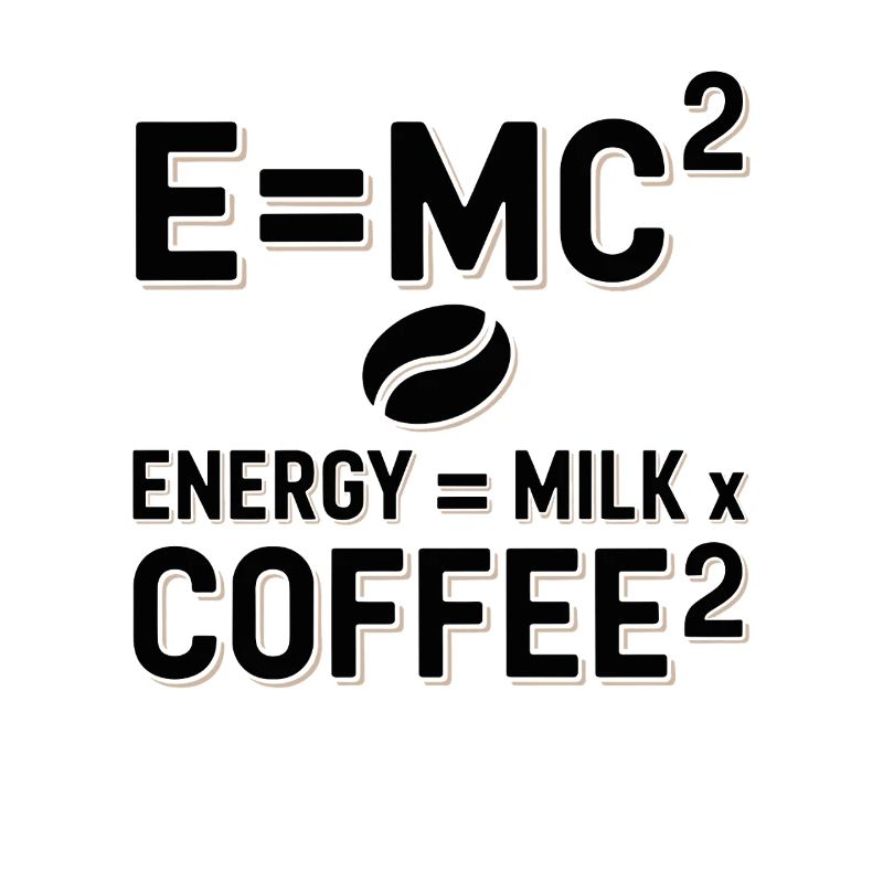 E=MC2 Physics Saying Caffeine Nerd Energy Coffee