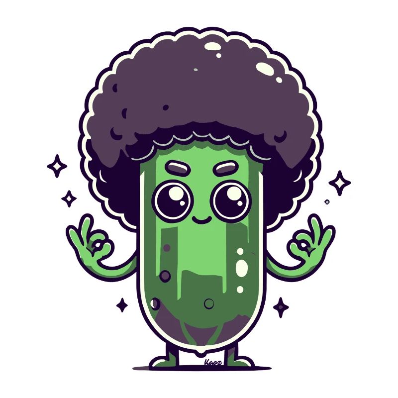 Gurke mit Afro