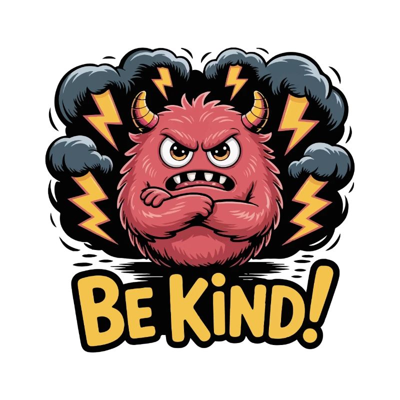 Fierce Friendly Monster with Lightning