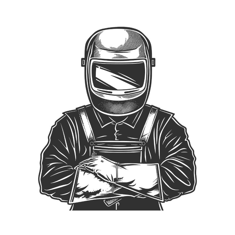  Schweißer mit Helm