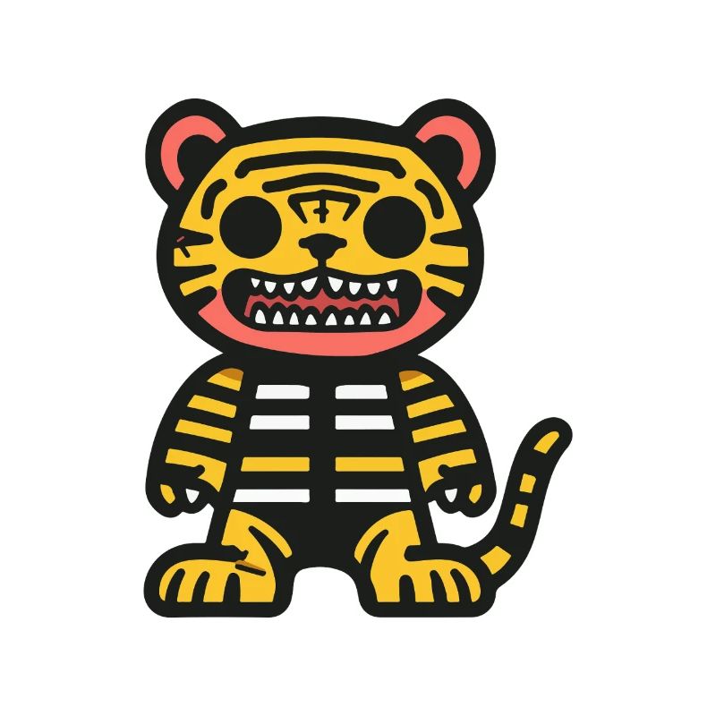 Tiger Halloween Comic Funny