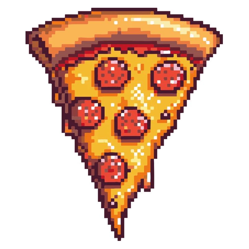 Tranche de pizza Pixel