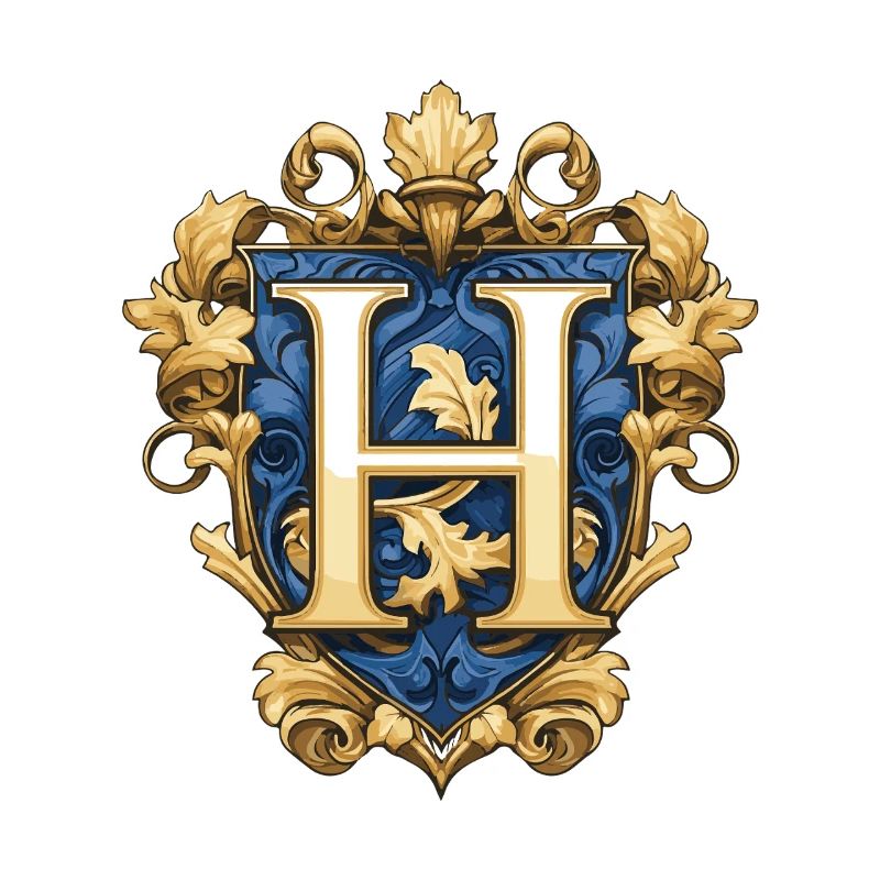H Buchstabe Name Krone