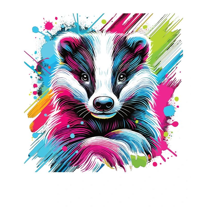 Neon Dachs Splash Kunst