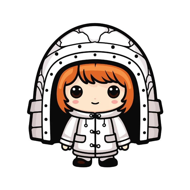 Winter Eskimo Iglu Comic