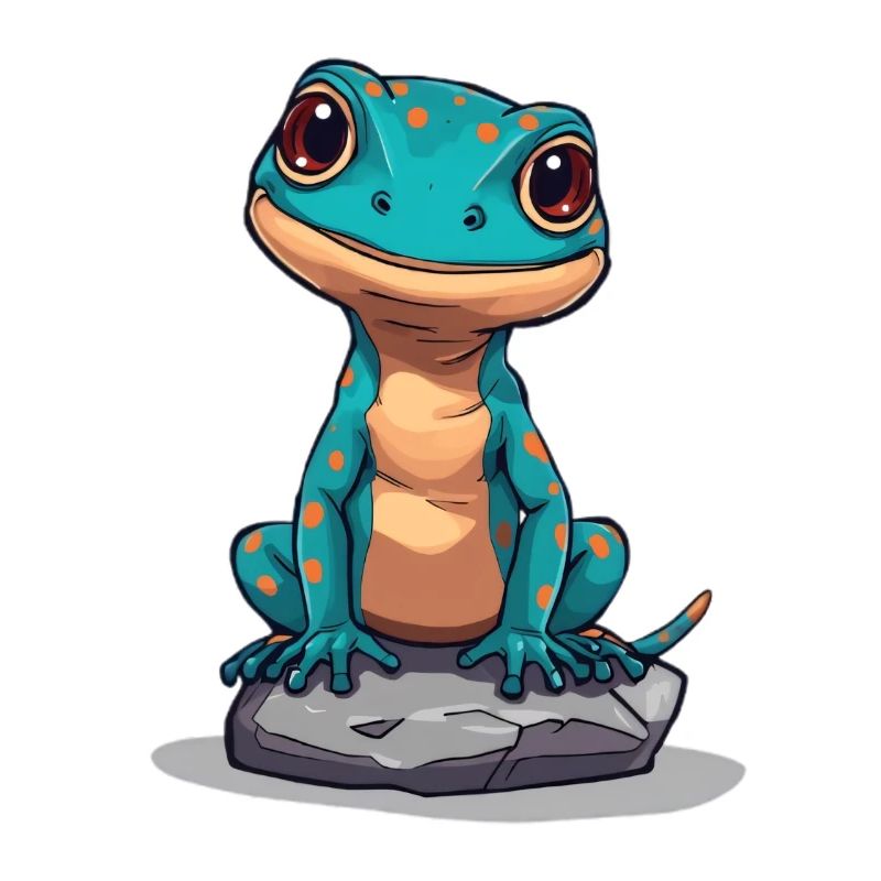Gecko mignon sur une pierre