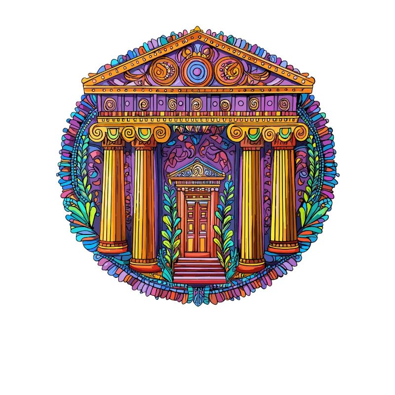 Bunter Tempelkreis Ornament