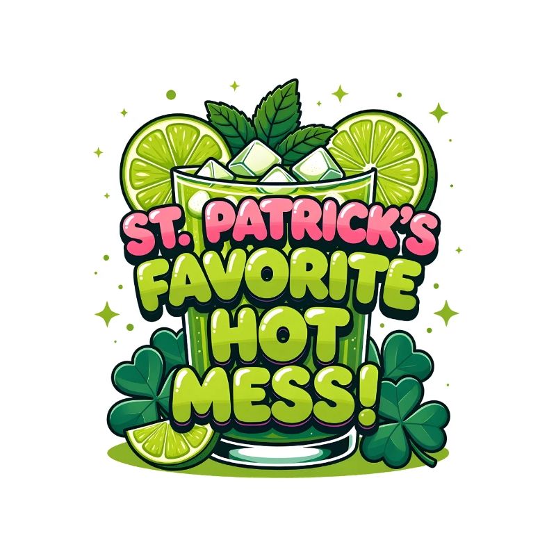St. Patricks Lieblings-Hot-Mess-Drink-Design