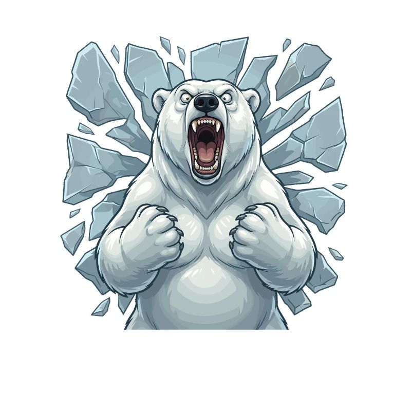 Polarbär bricht Eis