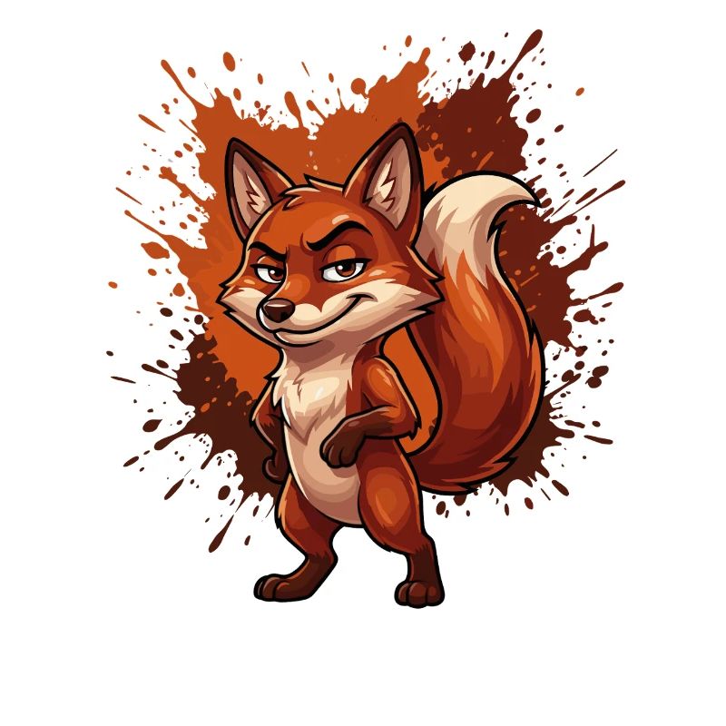 Renard Coquin en éclaboussure néon