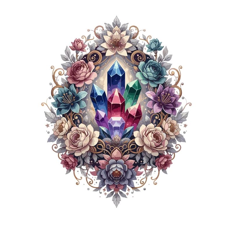 Kristallblumen Prisma Ring