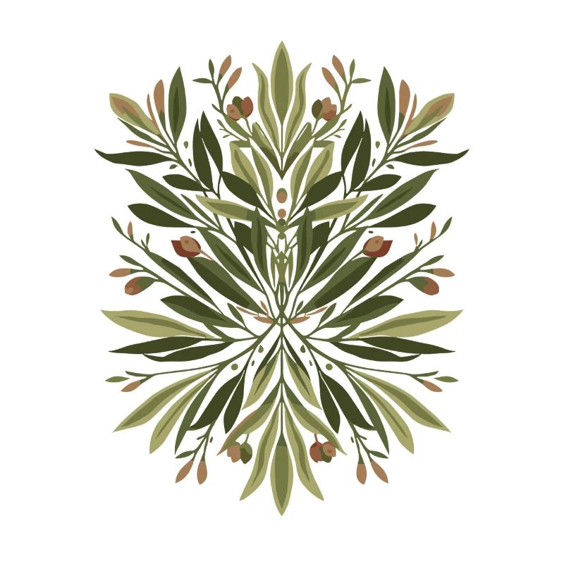 Feuilles Mandala Vert