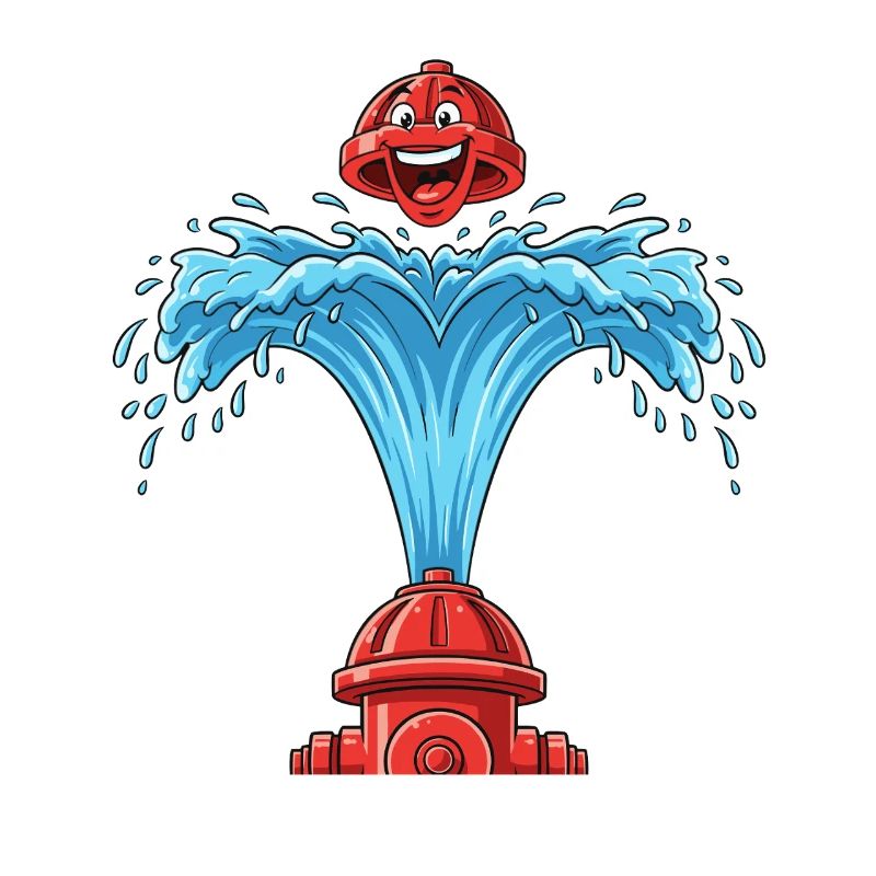 Heart bubbles from hydrant