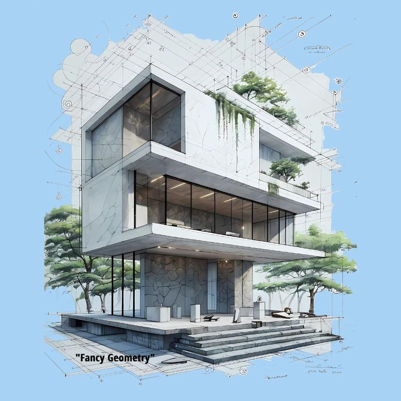Fancy Geometry Modern House
