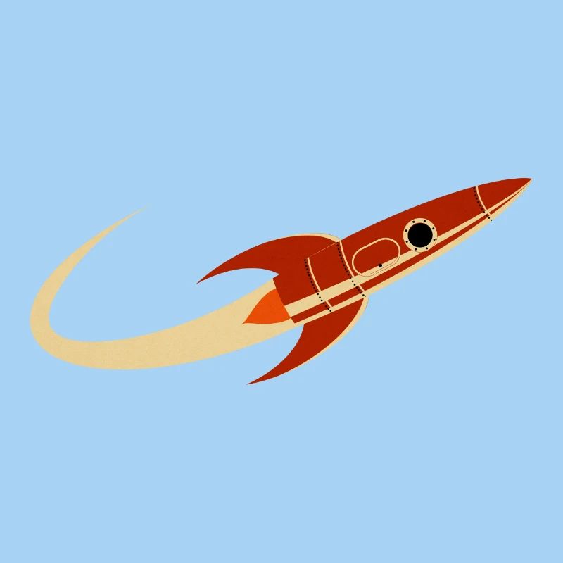Red Space Rocket