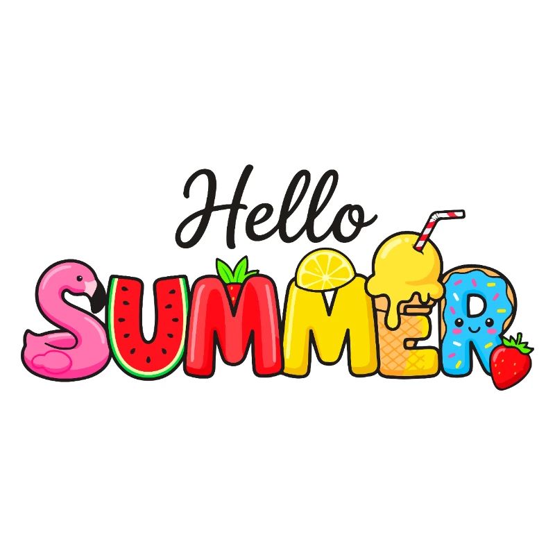 Hello Summer Obstbuchstaben