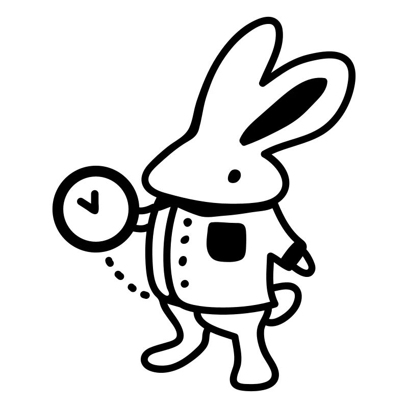 Rabbit + Clock - Line