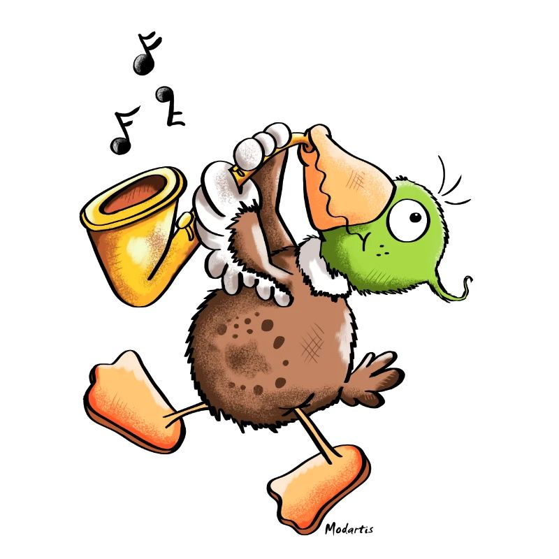 Funny Duck With Saxophone