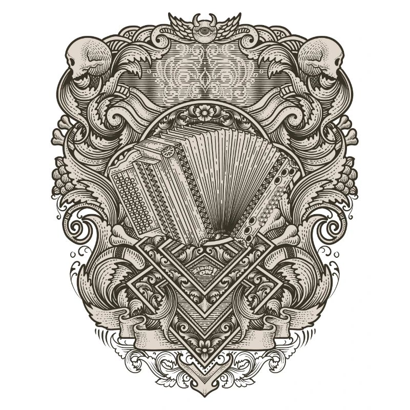 Styrian Harmonica Vintage Illu | ZiachON!
