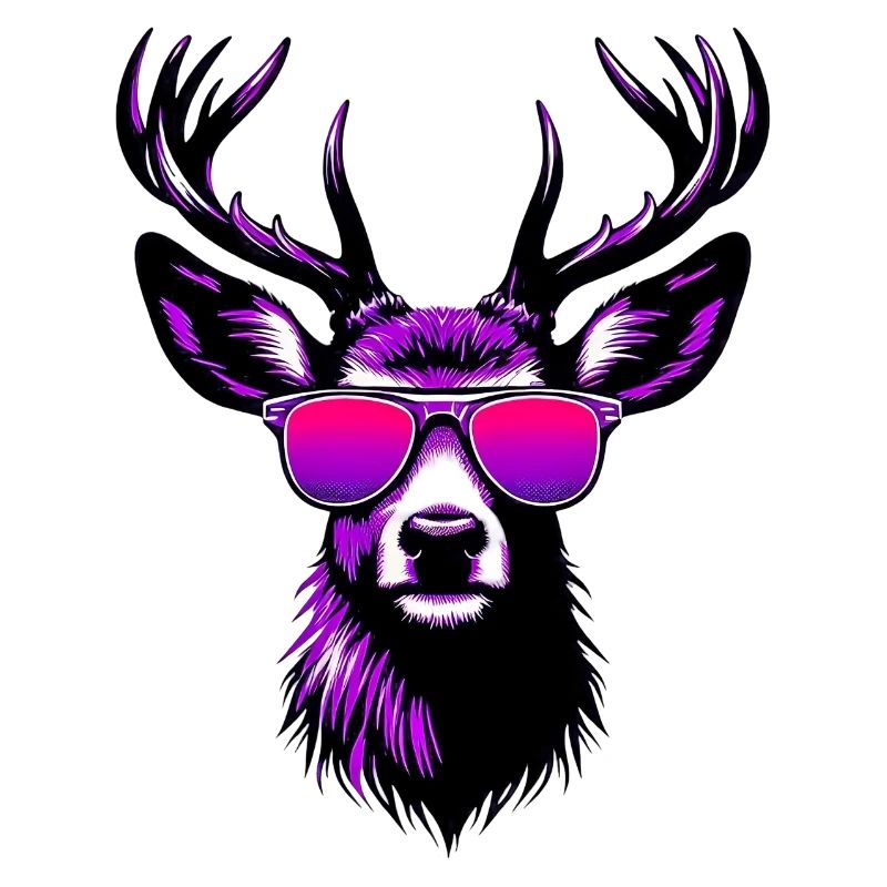 Hirsch mit Sonnenbrille