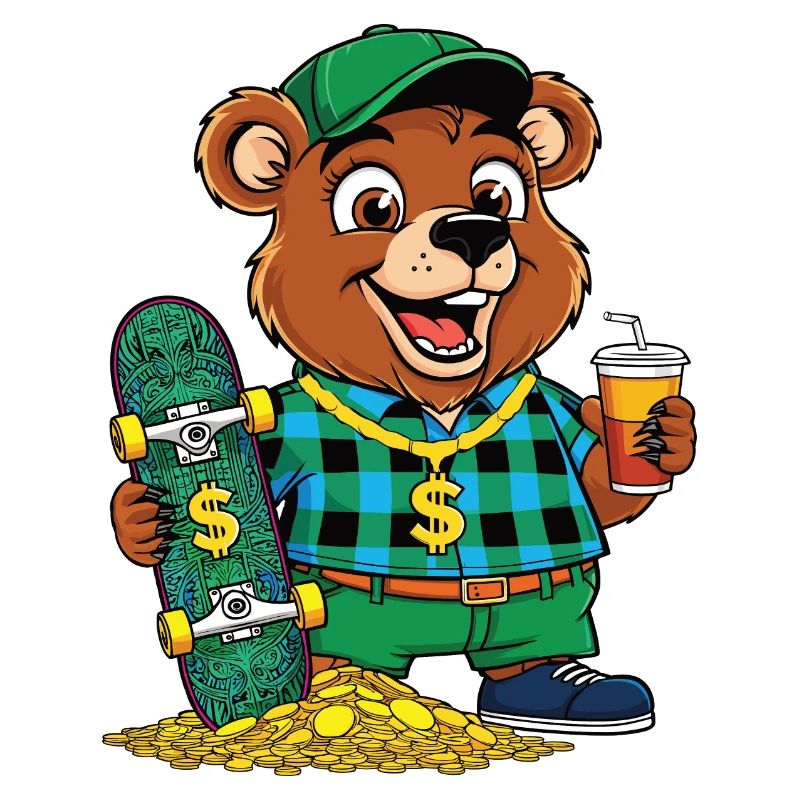 Cool Skater Bear