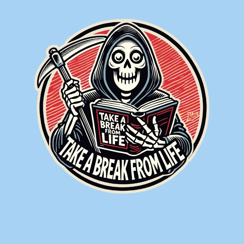 Grim Reaper lit « Faites une pause dans la vie »