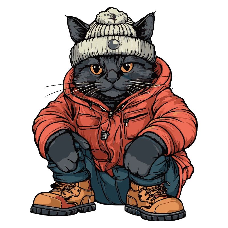 Cat Funny Winter