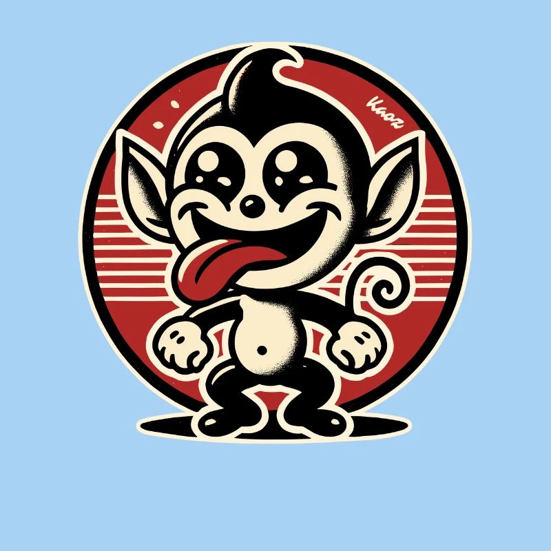 Cheerful little rascal monkey