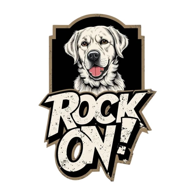 Chien Labrador Retriever - Rock on