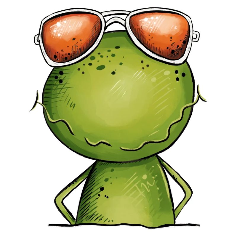 Cooler Frosch Mit Brille