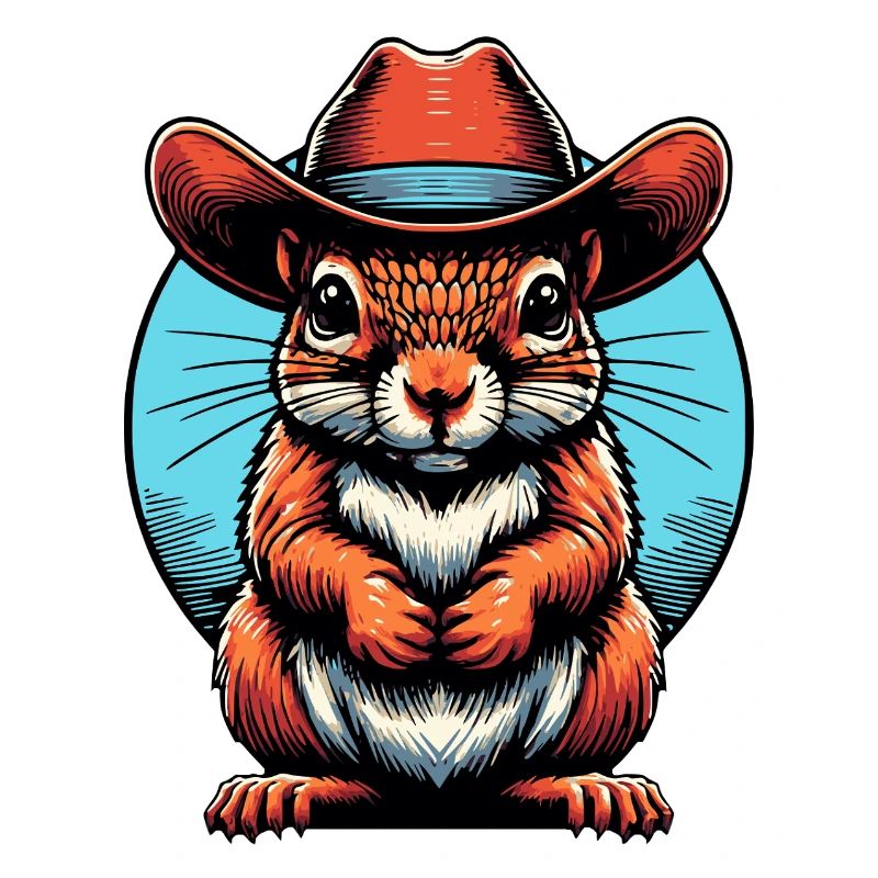 Eichhörnchen mit Cowboyhut